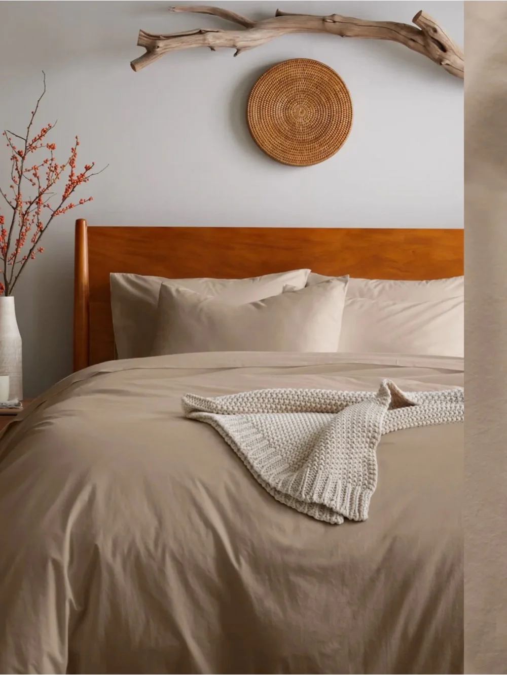 Quince Organic Cotton Duvet Cover Tan  Full/Queen NWOT